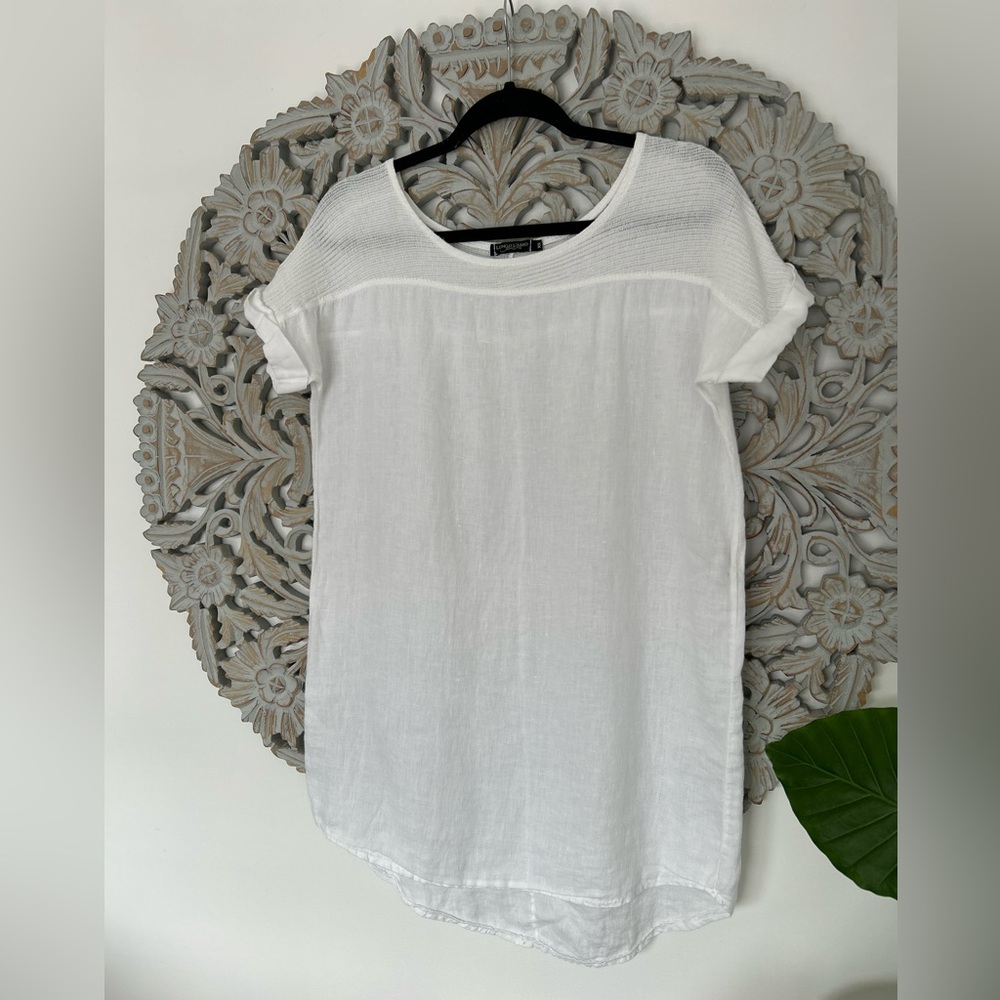 Lungo L’Arno White Linen Top | Size XSmall